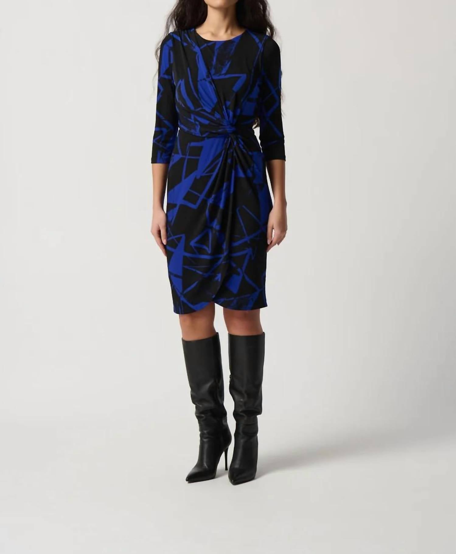 Joseph Ribkoff - FAUX WRAP DRESS