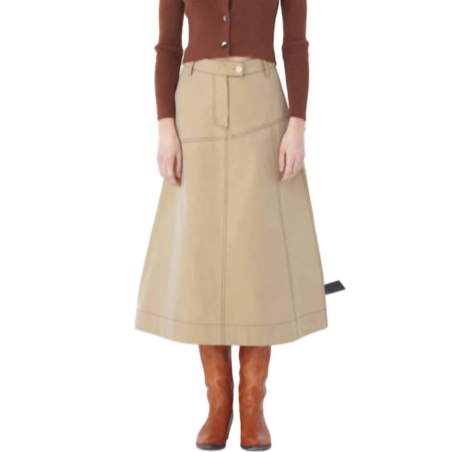 Mii Collection - A-line Long Midi Skirt