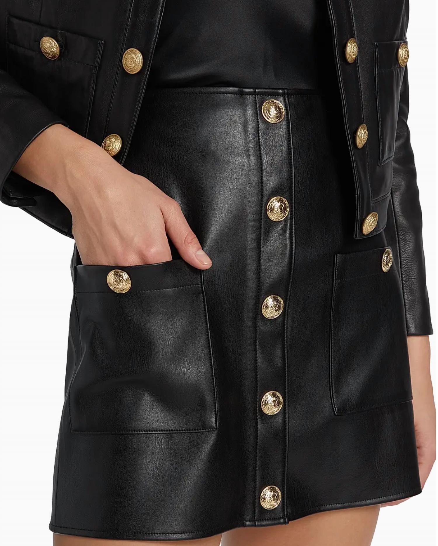 L'Agence - Truman Mini Snap Skirt