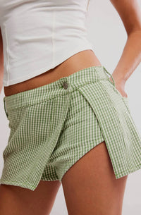 Free People - Georgie Gingham Micro Skort
