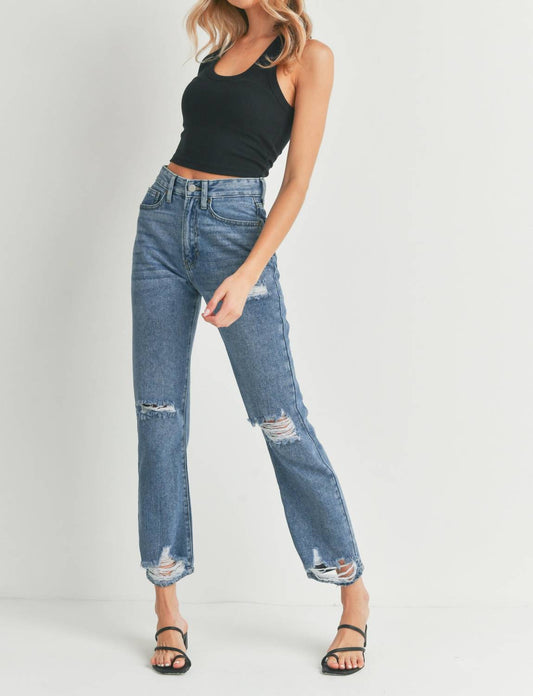 Jbd. - High Rise Loose Straight Distressed Jeans