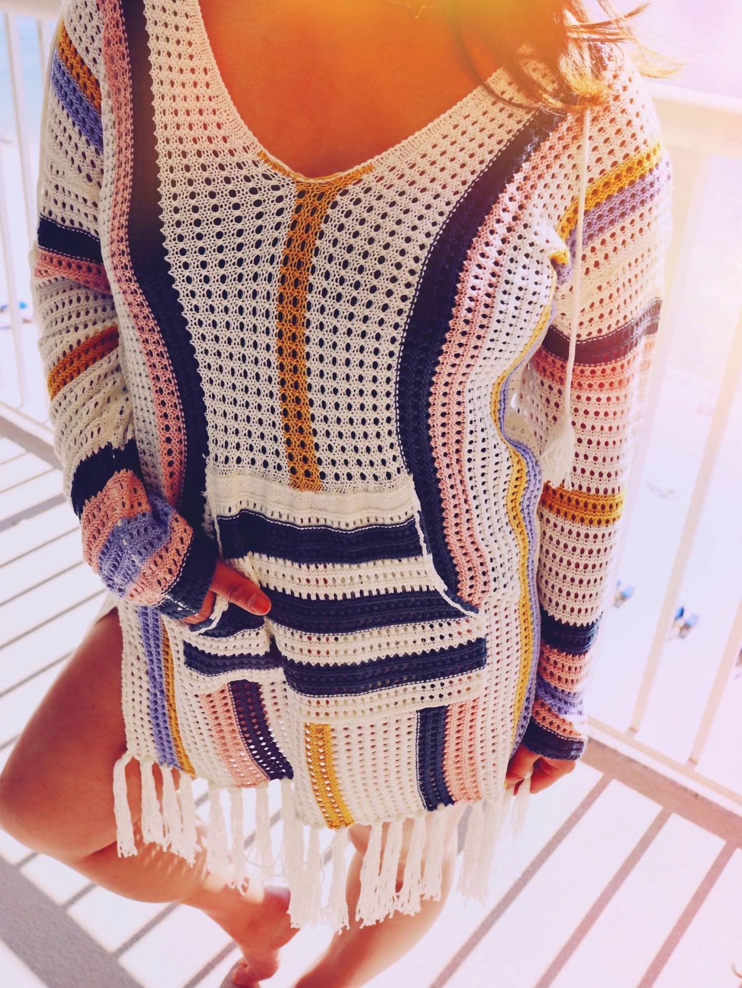 Jadyk - Boho Getaway Island Knit Swimsuit Cover up