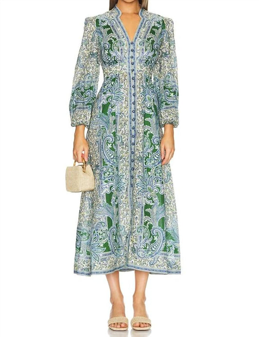 Zimmermann - OTTIE PLUNGE MIDI DRESS