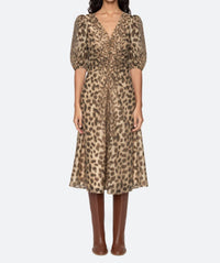 Sea - Claude Print Puff Sleeve Midi Dress
