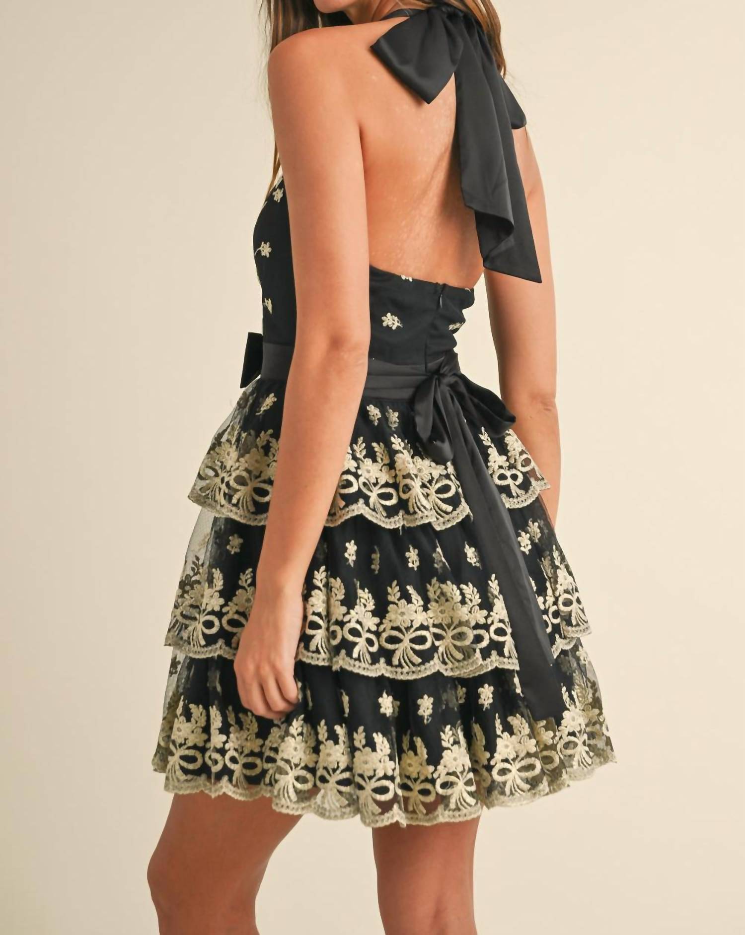 Mable - Nightingale Embroidered Mini Dress