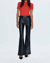 PISTOLA Kinsley Mid-rise Flare Jeans in slate black - women's jeans