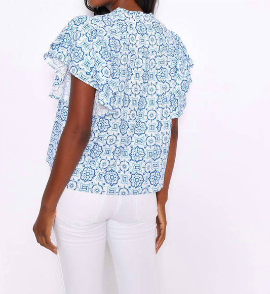 Sail To Sable - Ruffle Sleeve Top