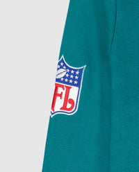 Starter - Men's Miami Dolphins Crew Neck Sweatshirt With Zip Pockets