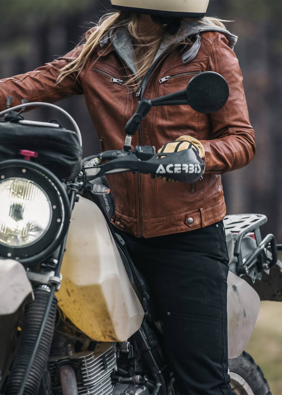 Iron & Resin Topanga Leather Jacket in cognac - women's jacket