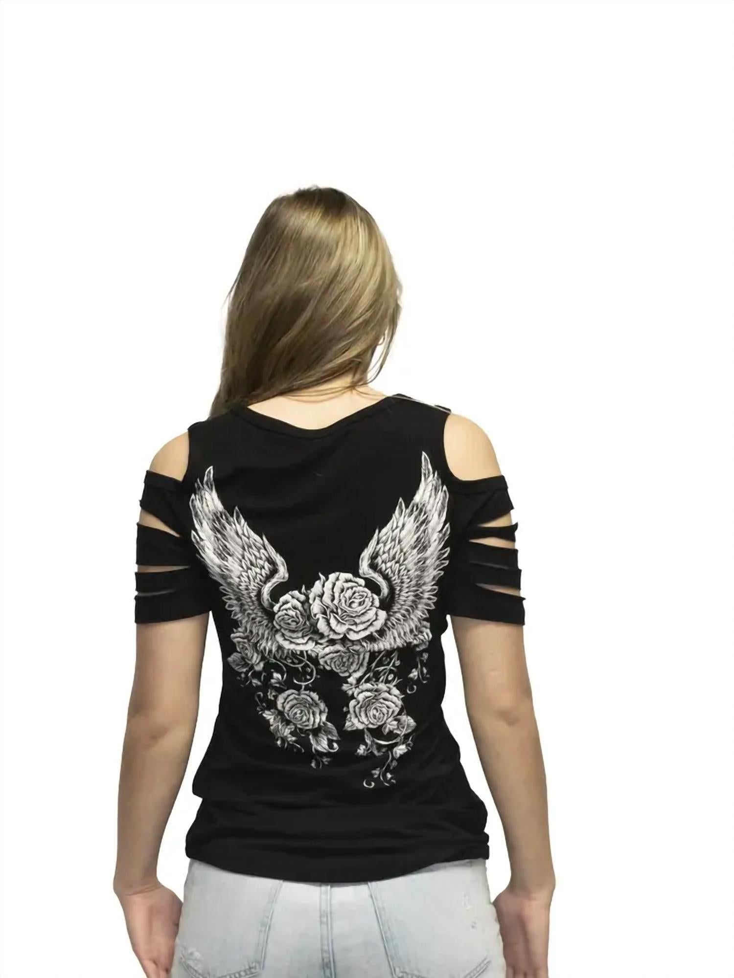Liberty Wear - Wings cold Shoulder Top