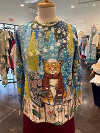Inoah meowy and bright sweater - women's sweater - alternate view