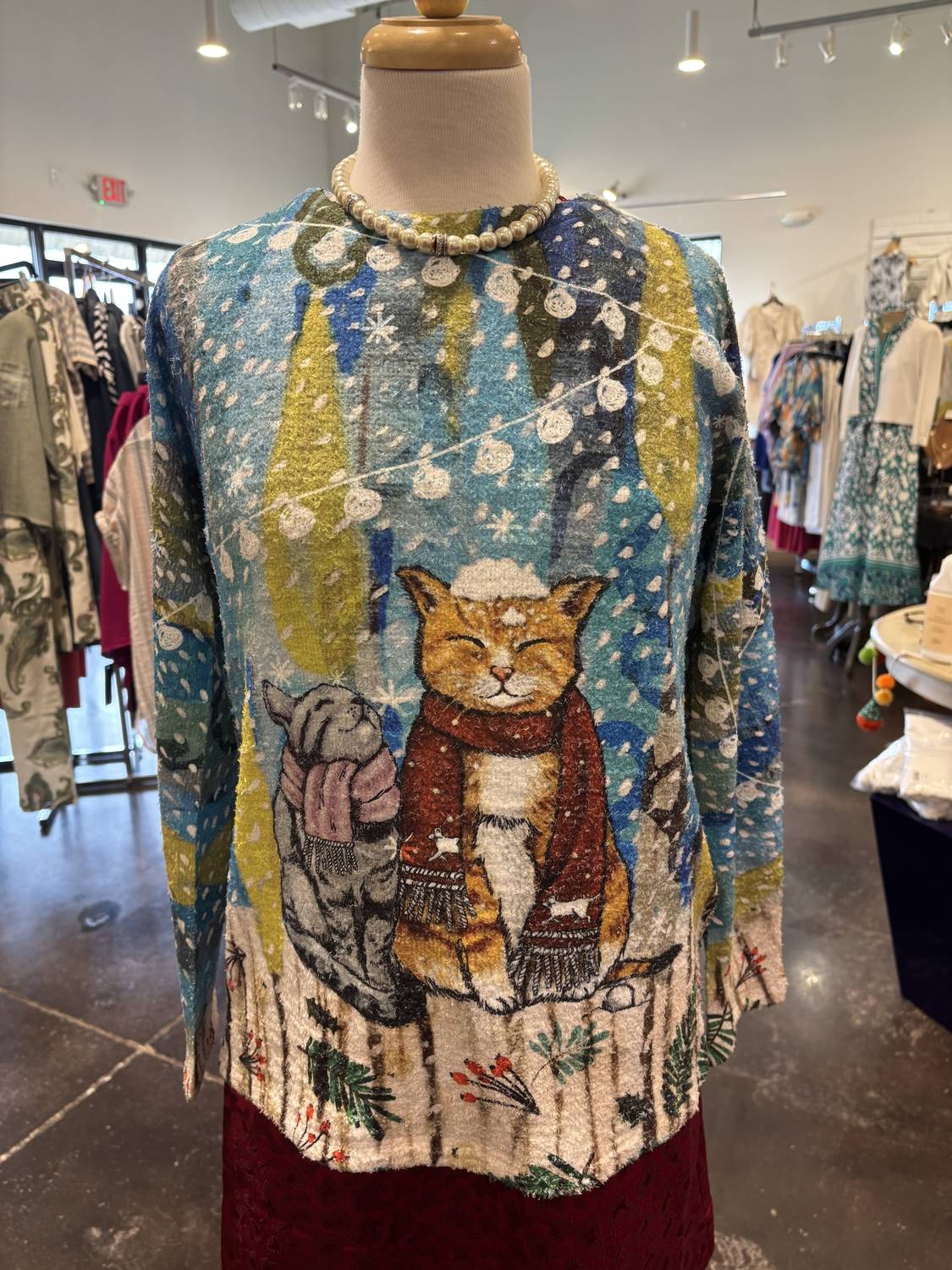 Inoah meowy and bright sweater - women's sweater - alternate view