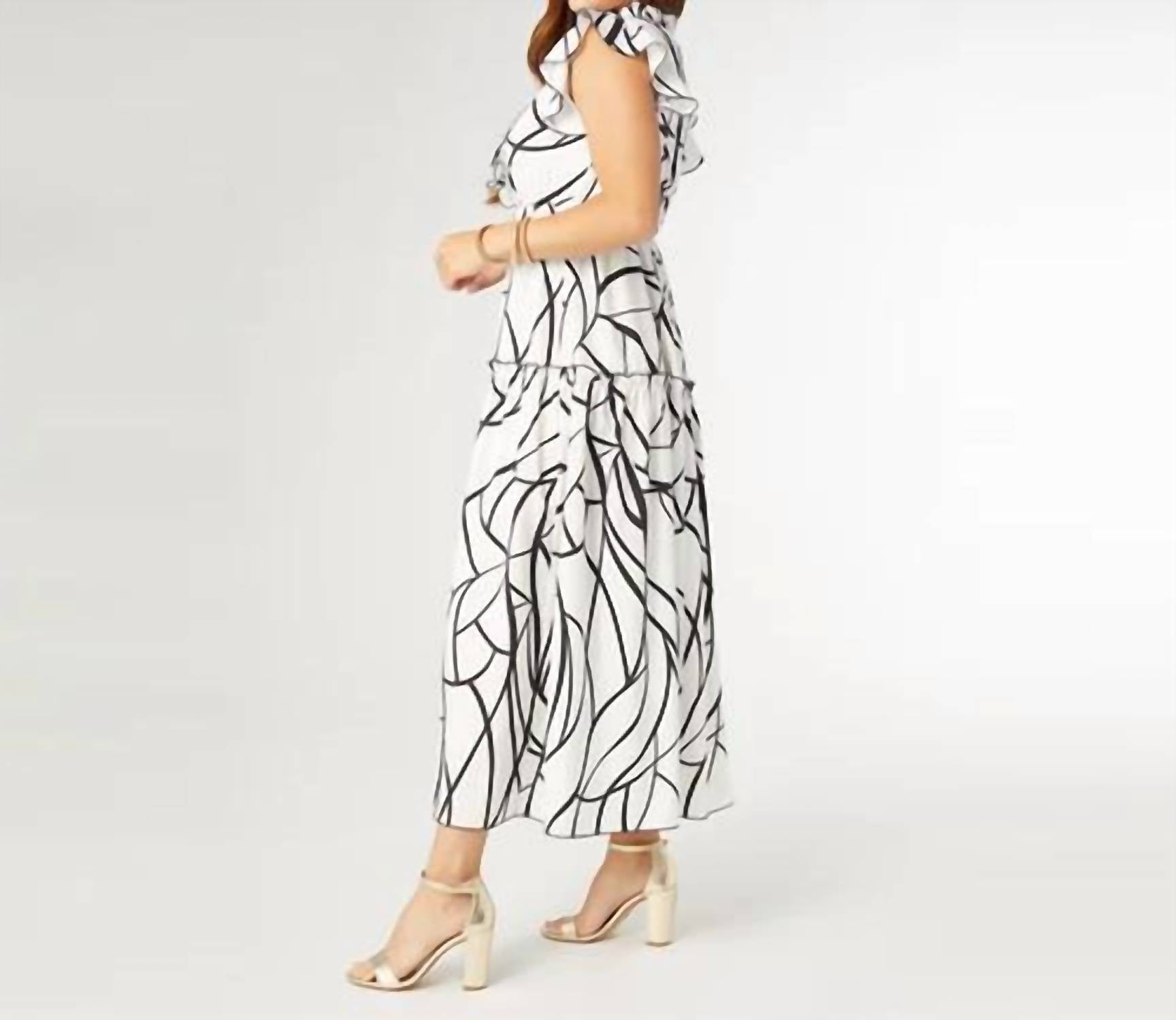 Coco + Carmen - Finley Cap Sleeve Ruffle Tiered Midi Dress