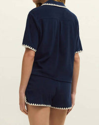 Z Supply Miles Loop Terry Shirt in eclipse - women's t-shirt - view 6