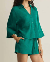 Z Supply - Helena Airy Gauze Button Up Shirt