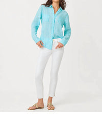 Lilly Pulitzer - Sea View Linen Button Down Top