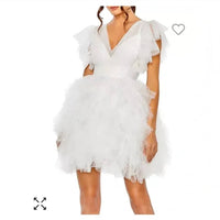 Mac Duggal - Ruffled Tulle Cocktail Dress