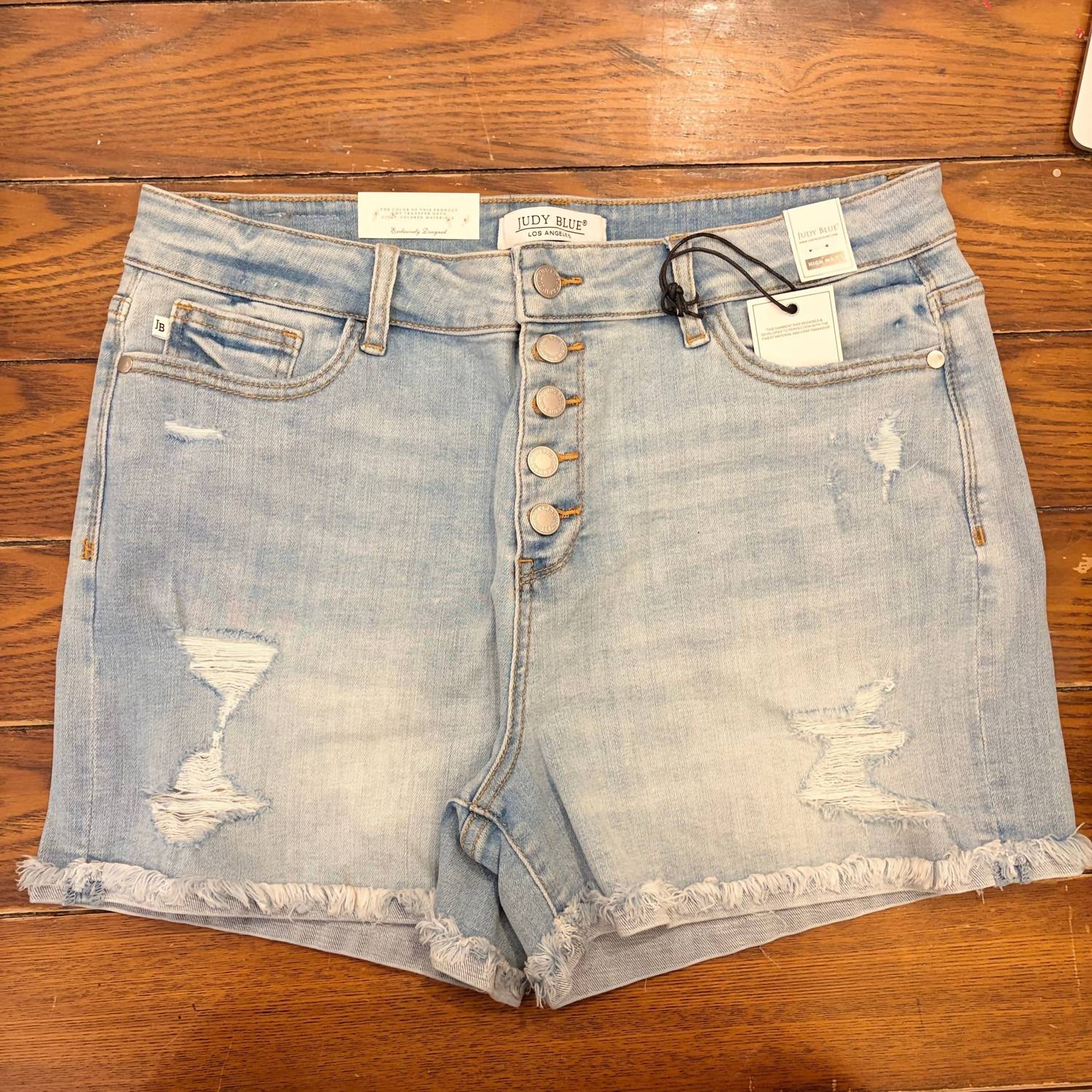 Judy Blue - Women's Destroyed Cuffed Shorts