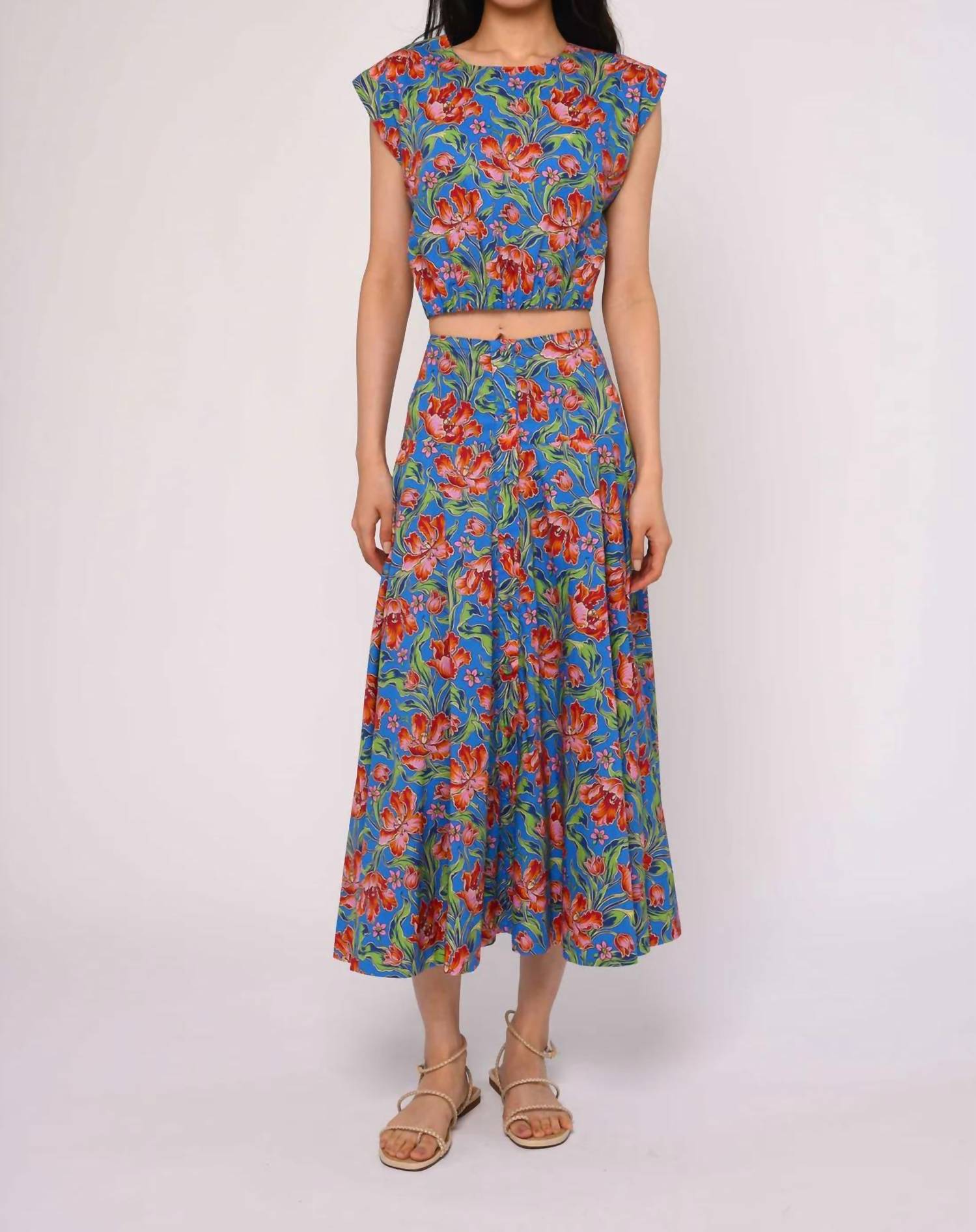 LOVE THE LABEL Cambrie Tank Top in archive tulip liberty print - women's tank top - view 4