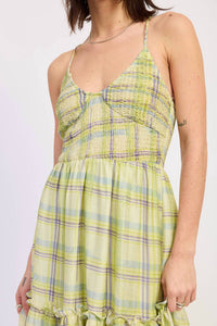 Emory Park - Plaid Smocked Maxi Dress