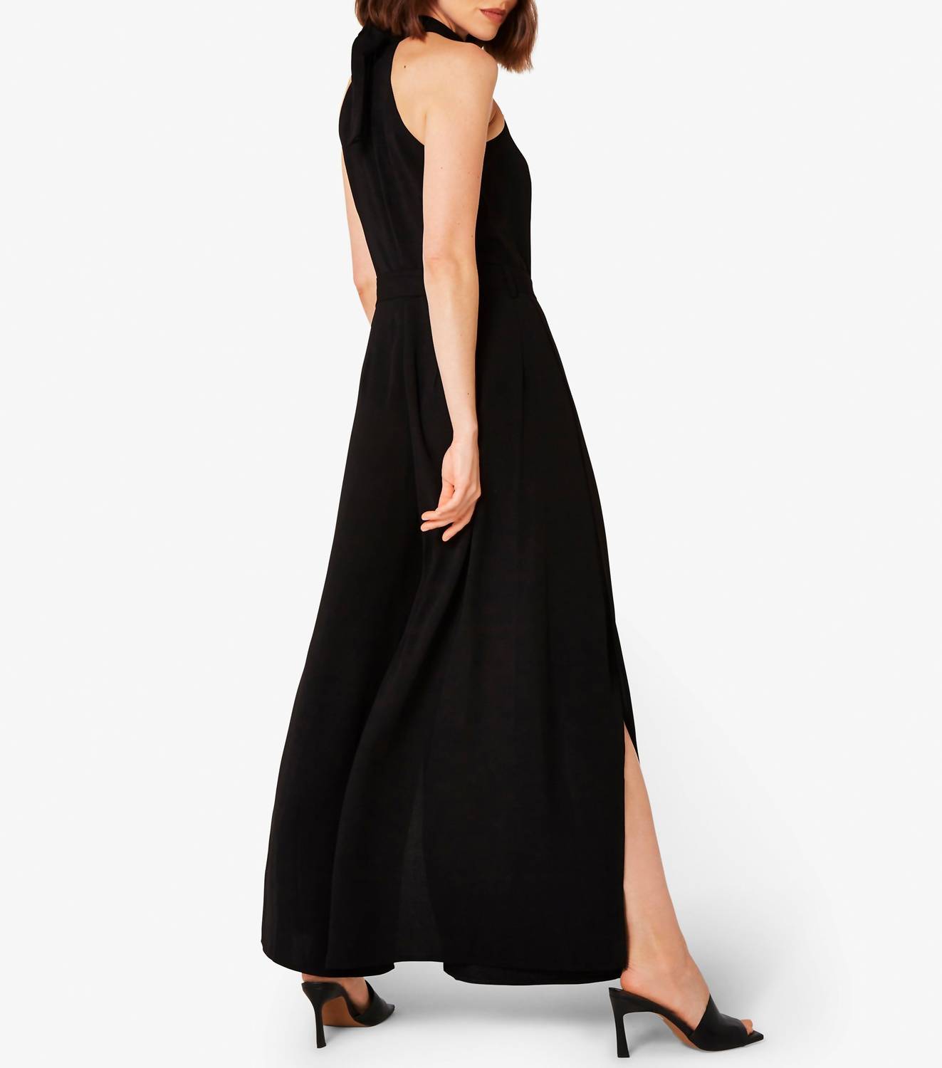 Apricot - High Neck Split Leg Jumpsuit