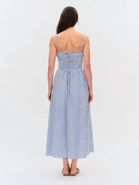 Six/Fifty - Ebony Striped Poplin Smocked Dress