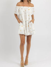 In February - May Embroidered Mini Dress