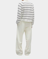 Cordera - Merino Wool Striped Polo Top