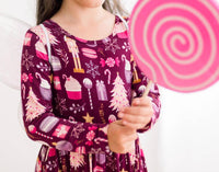 Kickee - Long Sleeve Twirl Dress With Pockets