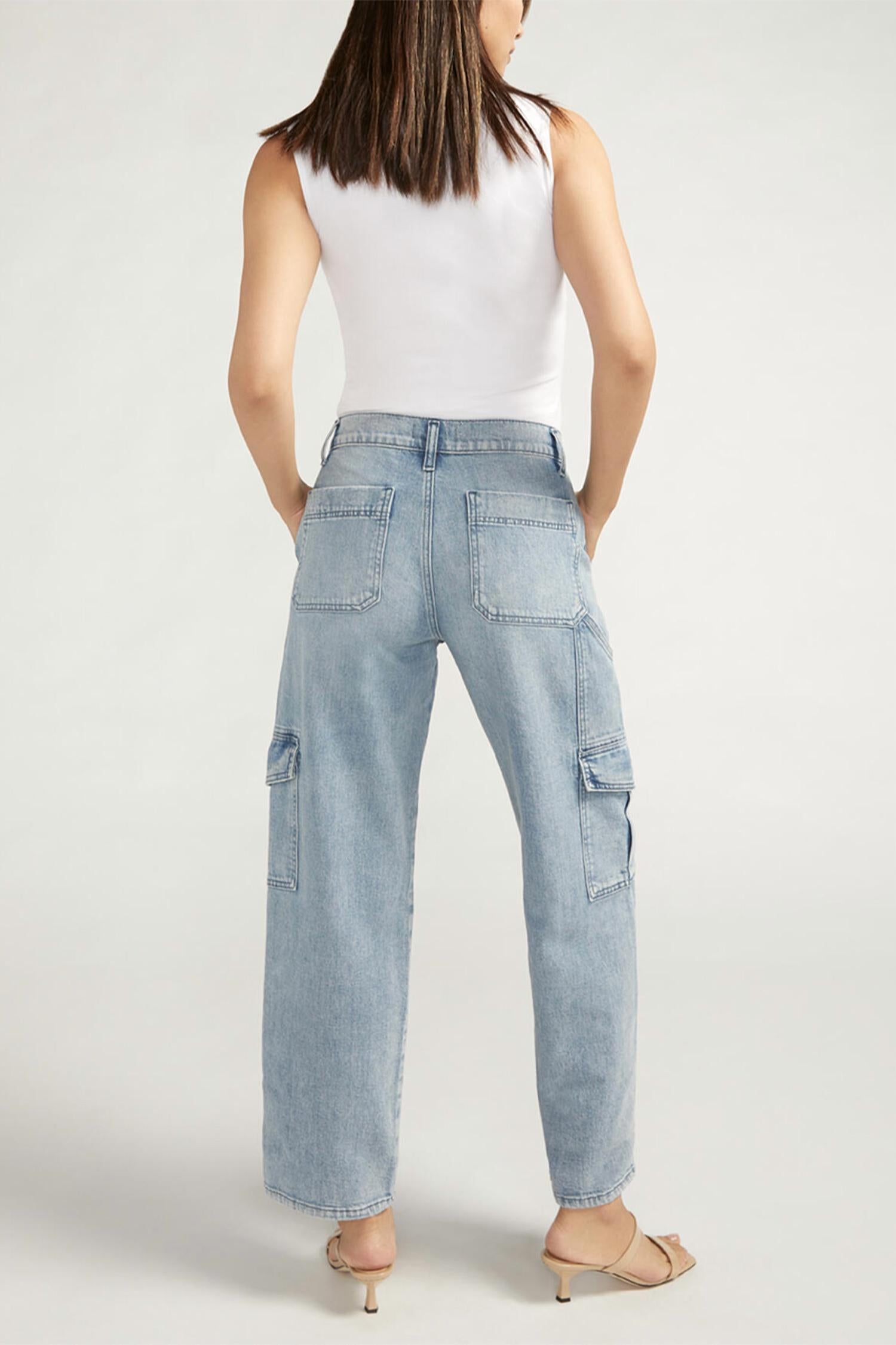 Silver Jeans Co - Utility Cargo Mid Rise Straight Leg