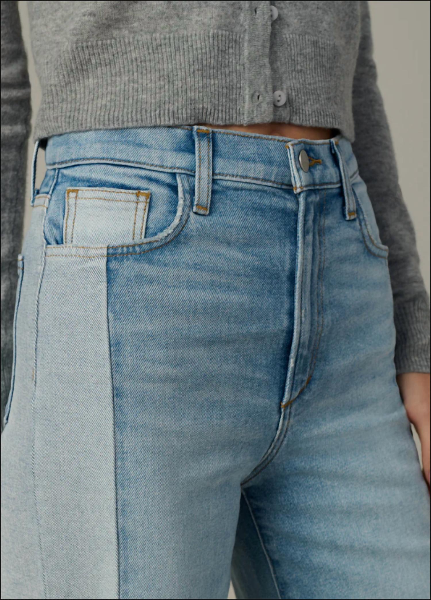 Joe'S Jeans - Mia Pieced Two Tone Wide Leg Jeans