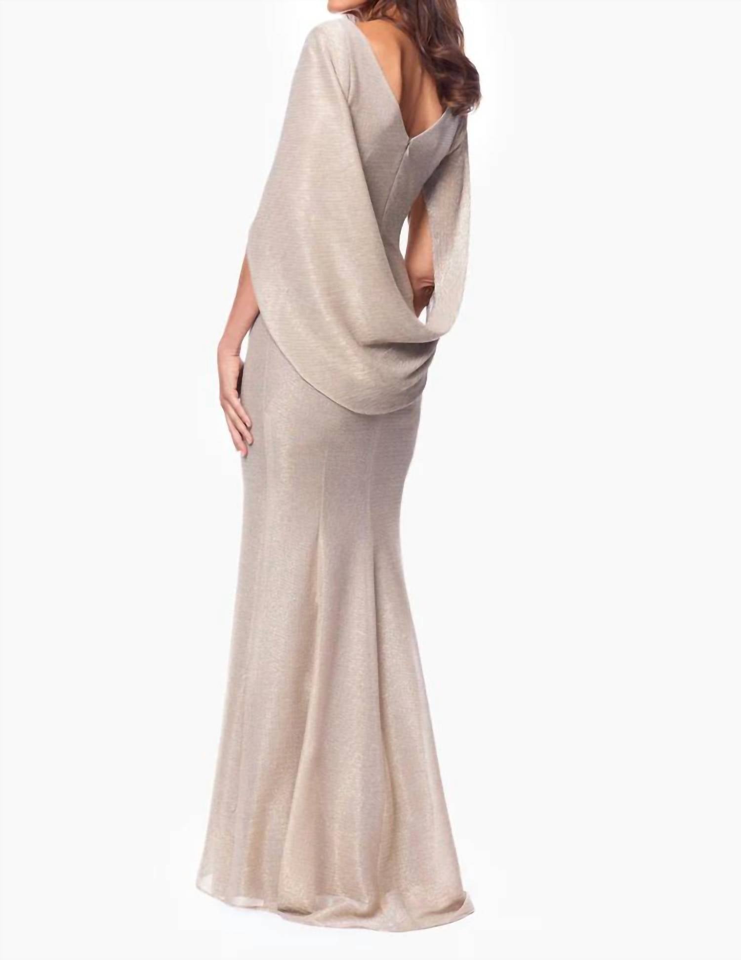 Betsy & Adam - Celine Boat Neck Crinkle Gown