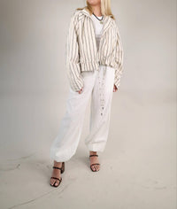 Free People - Women's Devon Balloon Striped Jacket