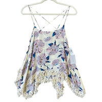 1.State - Women's Spice Market Strappy Lacy Floral Top