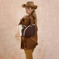 Montana West - TOOLED & COWHIDE TOTE BAG