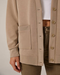 7Diamonds Rev Understated Structure Cardigan in hazelwood - women's cardigan - view 5