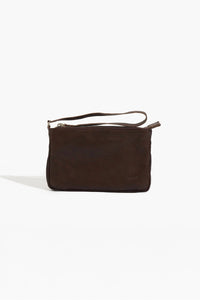 Nimes Bags Women's Carmela Leather Pouch in dark brown - women's bag
