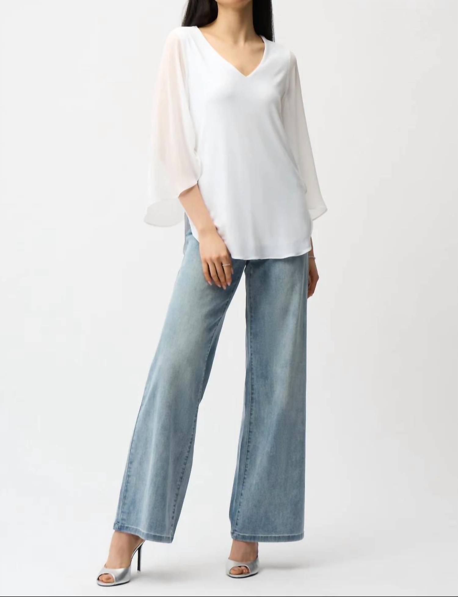 Joseph Ribkoff - Drapey V-neck Tunic