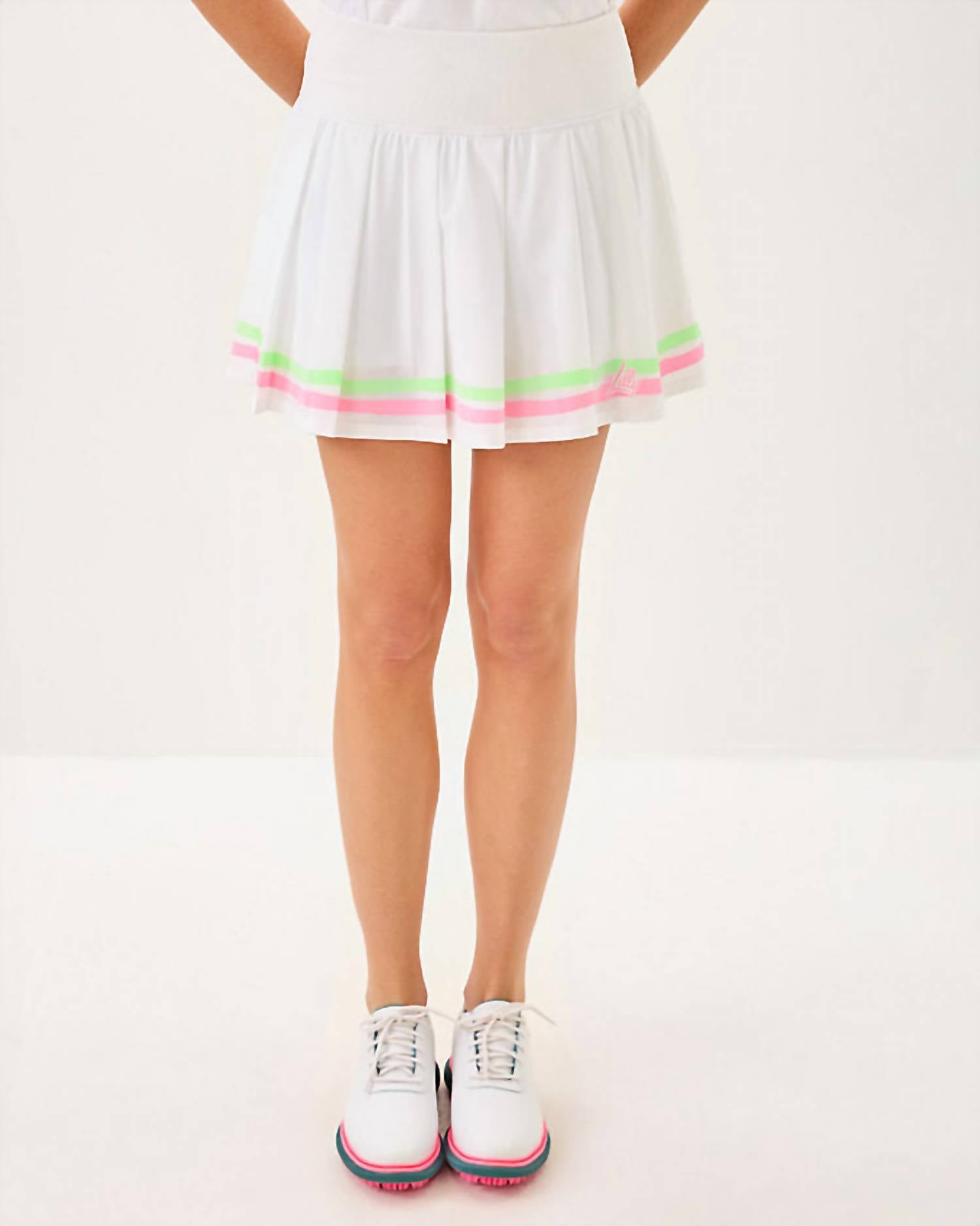 Lilly Pulitzer Cosmina High Rise Pleated Skort in resort white - women's shorts
