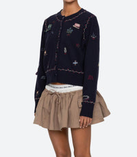 Sea - Claira Embroidered Knit Cardigan
