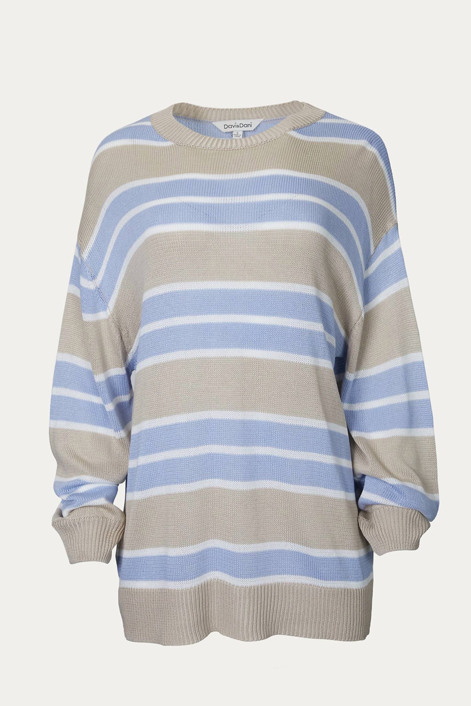 STRIPED OVERSIZED SWEATER