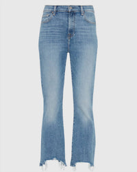 7 For All Mankind - High Rise Slim Kick Flare Cropped Jeans