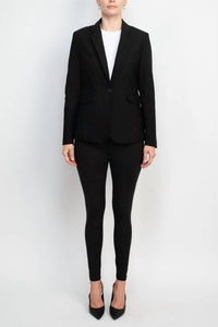 Zac & Rachel - Notched Collar Scuba Crepe Blazer