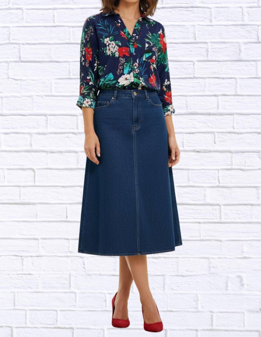 Diva Usa - Tropical Floral Viscose Button-up Shirt