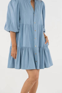 Emily McCarthy Sadie Mini Dress in denim - women's dress - view 5