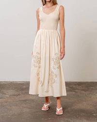 Moon River - Sweater Top Midi Dress