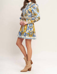 Flying Tomato - Printed Woven Mini Dress