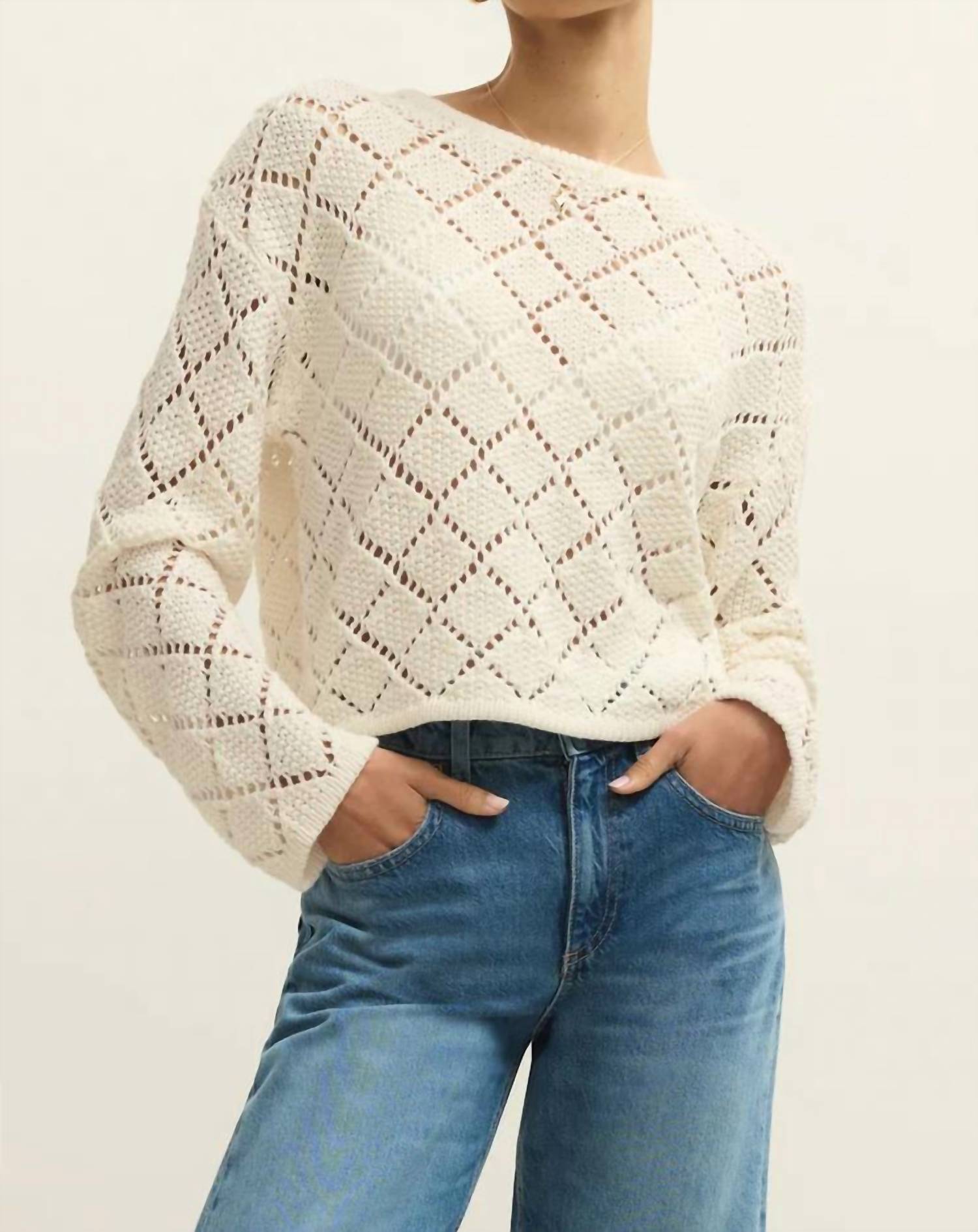 Z Supply - Hullen Diamond Crochet Sweater