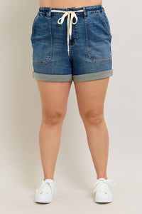 Judy Blue - High Waist Cuff Jogger Short