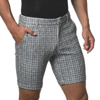 Postmarc - Men's Micro Check 8" Inseam Stretch Knit Printed Checks Short